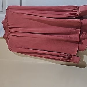 H&M mock neck silk blouse size small